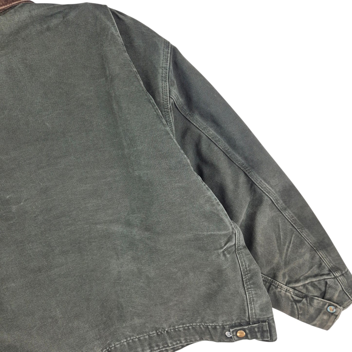 Vintage Carhartt Olive Green Extra Heavy Denim Jacket Size XL