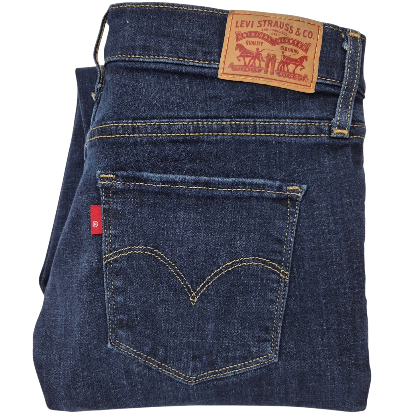 Levis 314 Jeans Womens Dark Blue Shaping Straight Denim W28