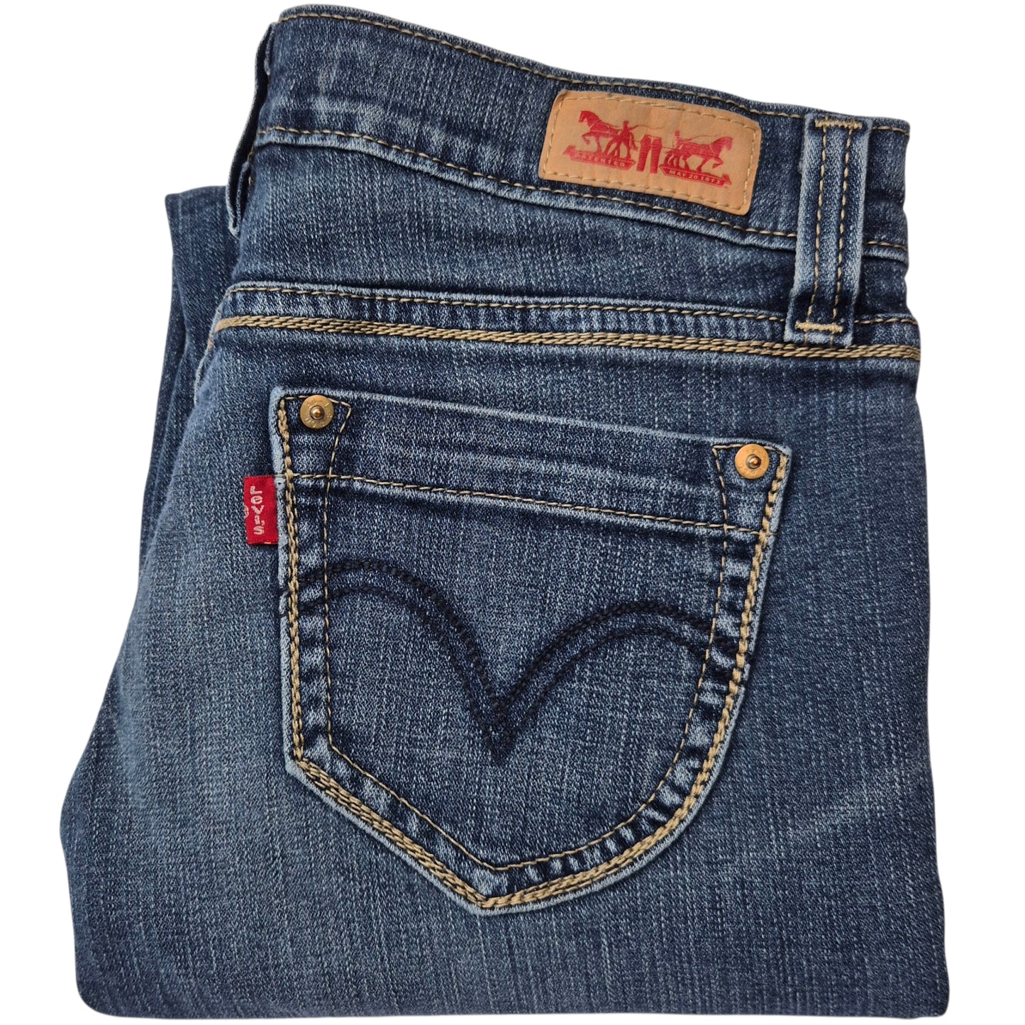 Levis 524 Jeans Womens Blue Too Superlow Denim W30