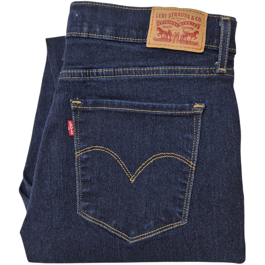 Levis 724 Jeans Womens Dark Blue High Rise Straight Leg Denim W32