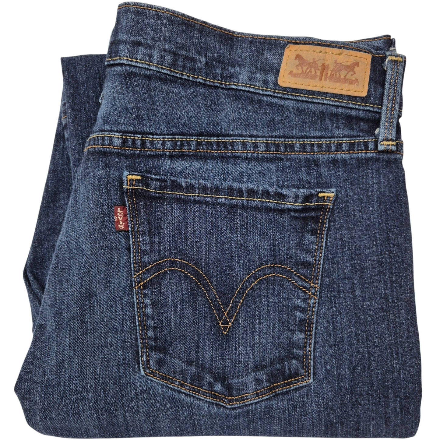 Levis 505 Jeans Womens Dark Blue Straight Leg Denim W32