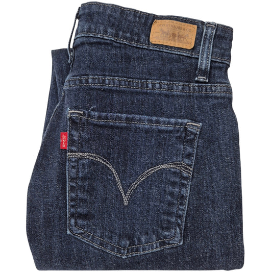 Levis Jeans Womens Dark Blue Mid Rise Skinny Denim W28