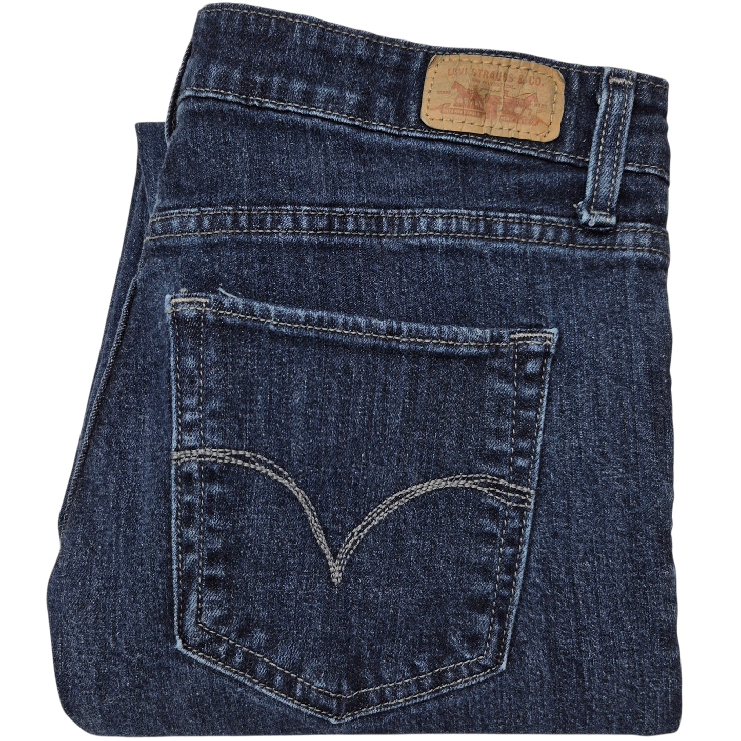 Levis Jeans Womens Dark Blue Mid Rise Skinny Denim W31