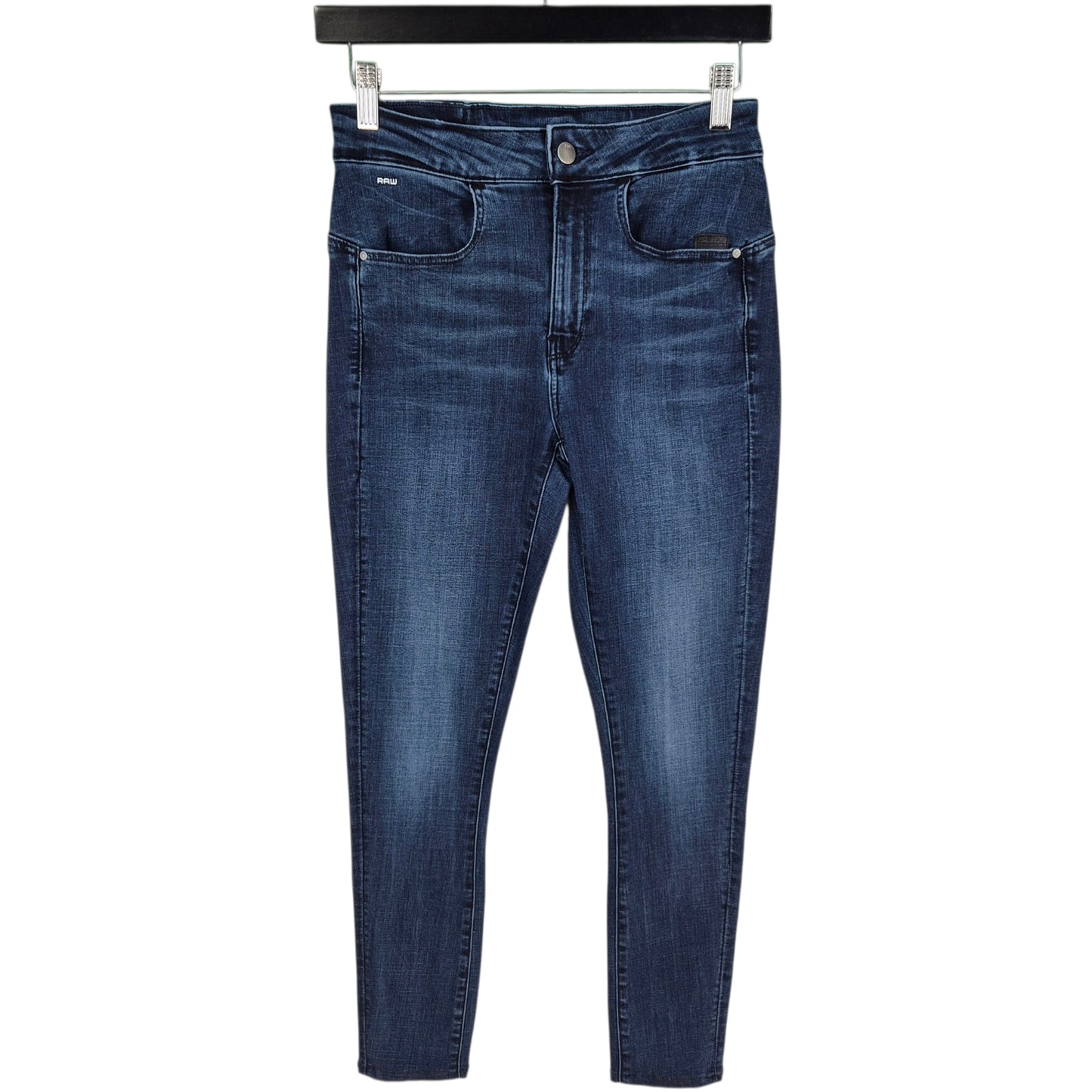 G Star Raw Jeans Womens Dark Blue High Super Skinny Stretch Denim W26