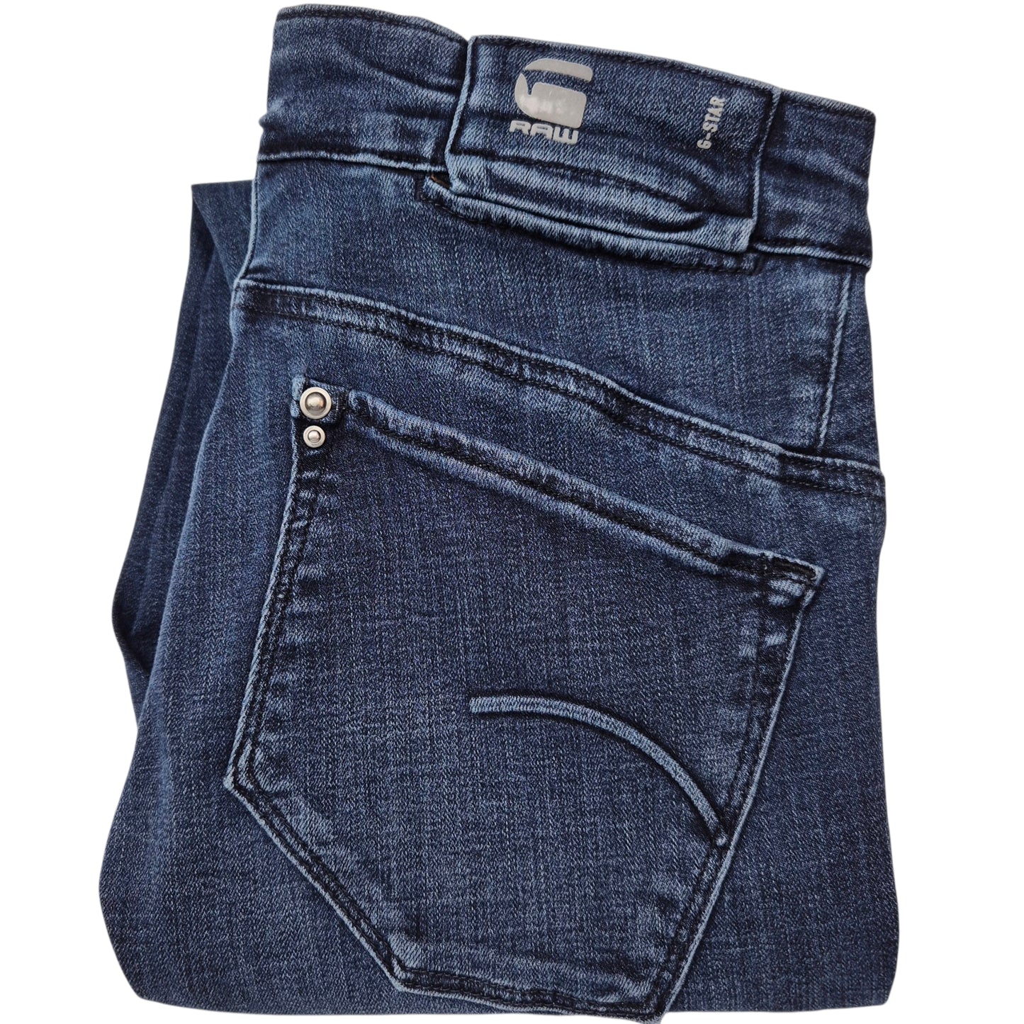 G Star Raw Jeans Womens Dark Blue High Super Skinny Stretch Denim W26
