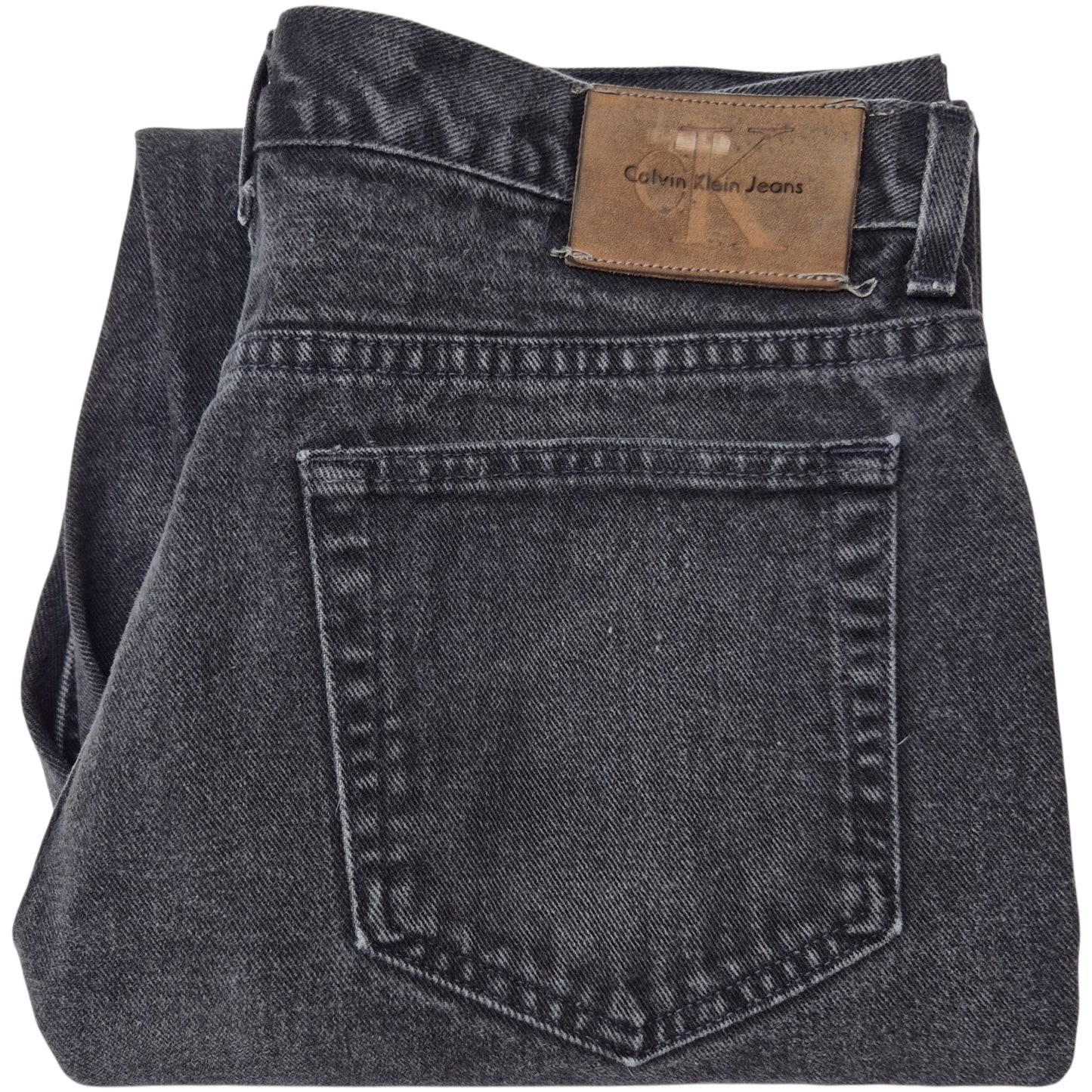 Vintage Calvin Klein Jeans 90's Black Heavy Rigid Tapered Denim W33