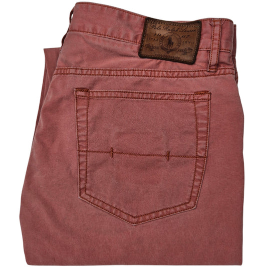 Polo Ralph Lauren Coral Pink Cropped Stretch Denim W34
