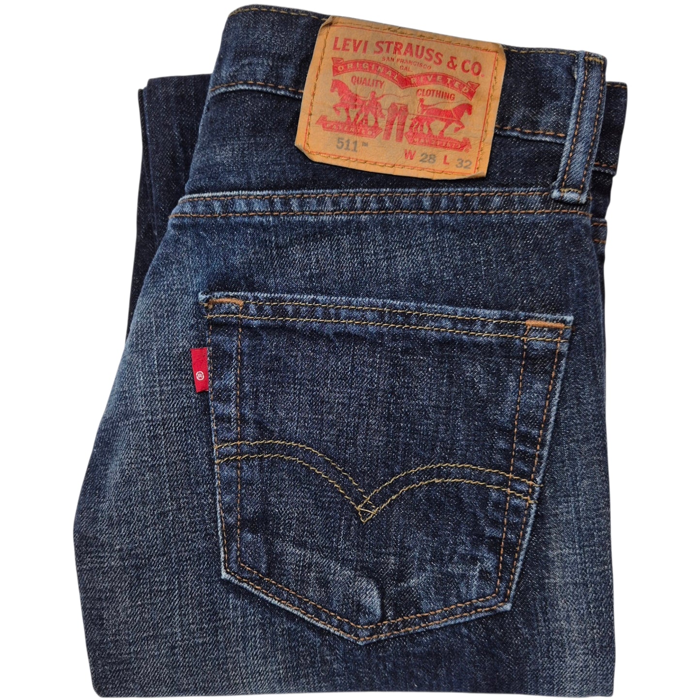 Levis 511 Jeans Dark Blue Rigid Slim Fit Denim W28