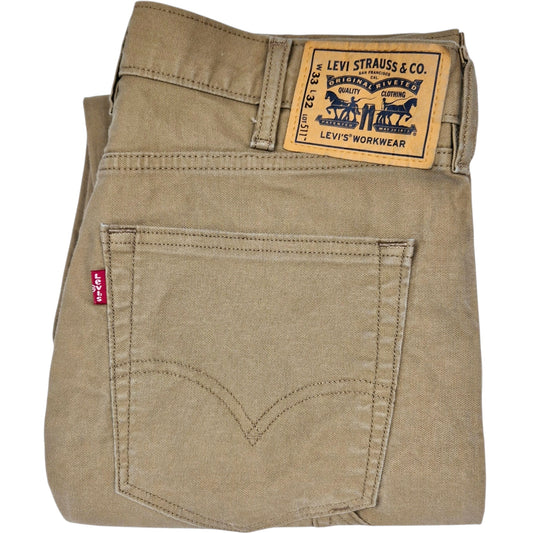 Levis 511 Workwear Jeans Brown Extra Rigid Slim Denim W33