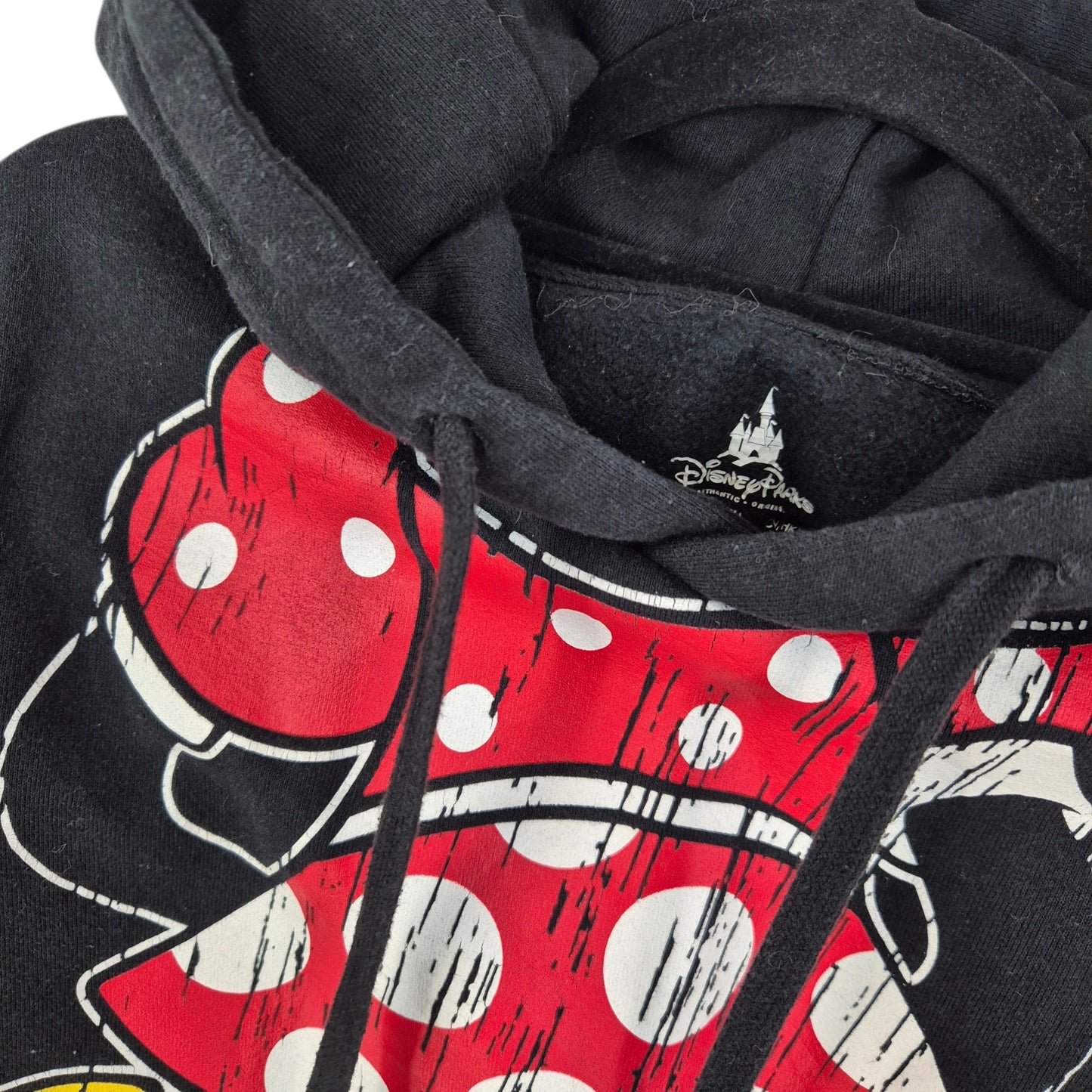 Disney Minnie Mouse Womens Black Hoodie Size L
