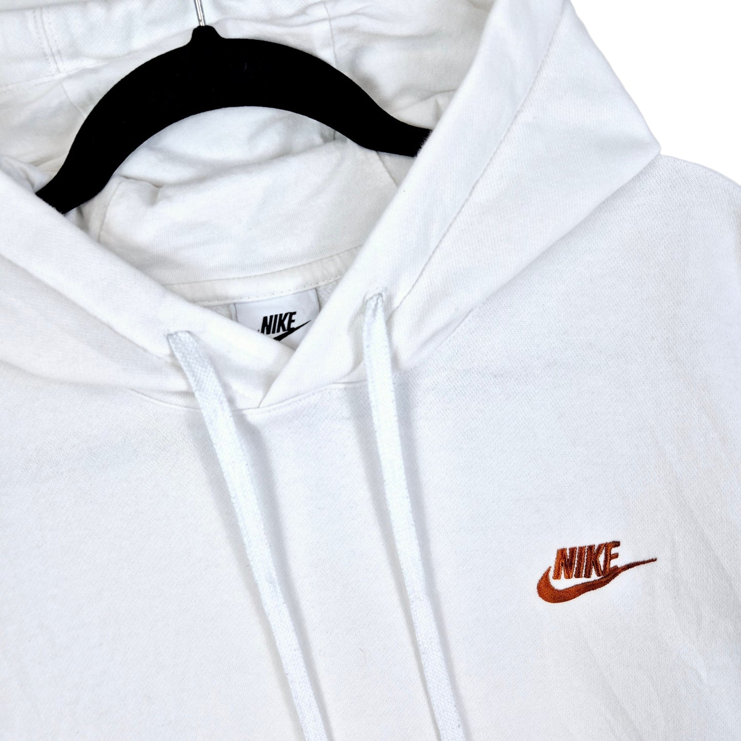 Nike White Basic Hoodie Size L