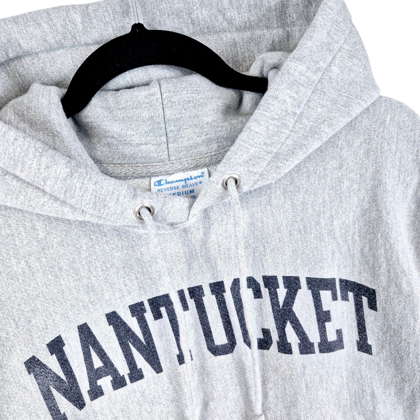 Champion Reverse Weave Nantucket Light Grey Heavy Hoodie Size M