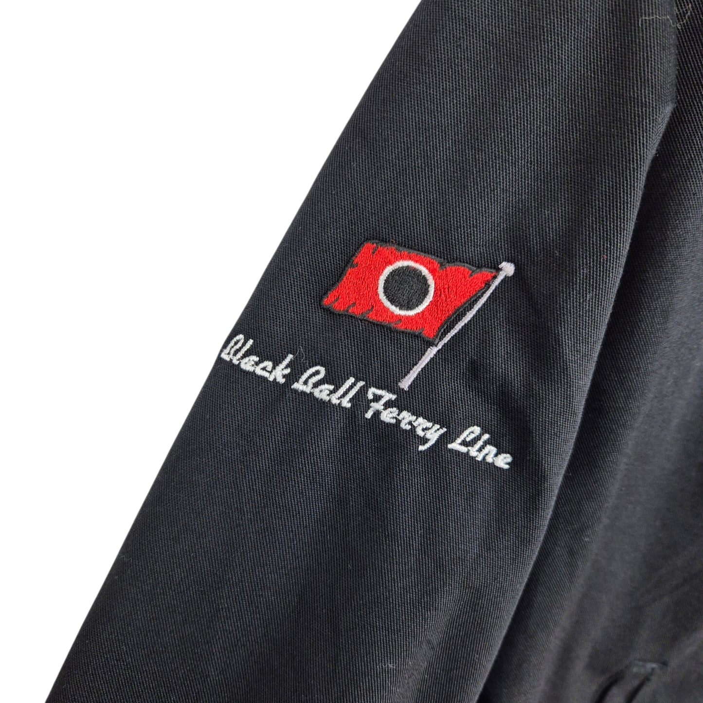 Vintage Dickies Black Ball Ferry Line Embroidered Quilted Jacket Size S
