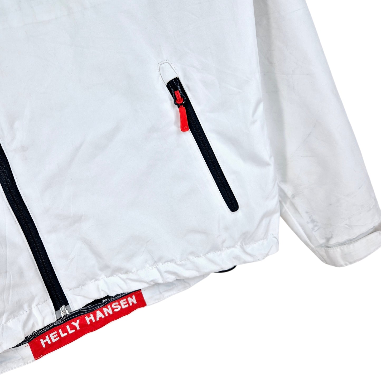 Helly Hansen White Nylon Windbreaker Jacket Size M