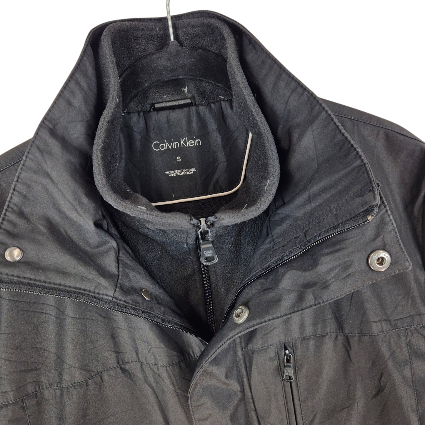 Calvin Klein Black Fleece Insulated Windbreaker Jacket Size S