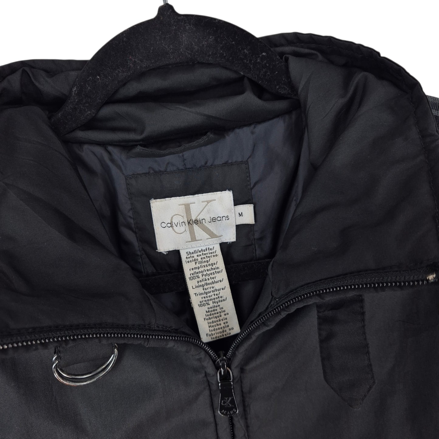 Vintage Calvin Klein 90's Black Padded Jacket Size M