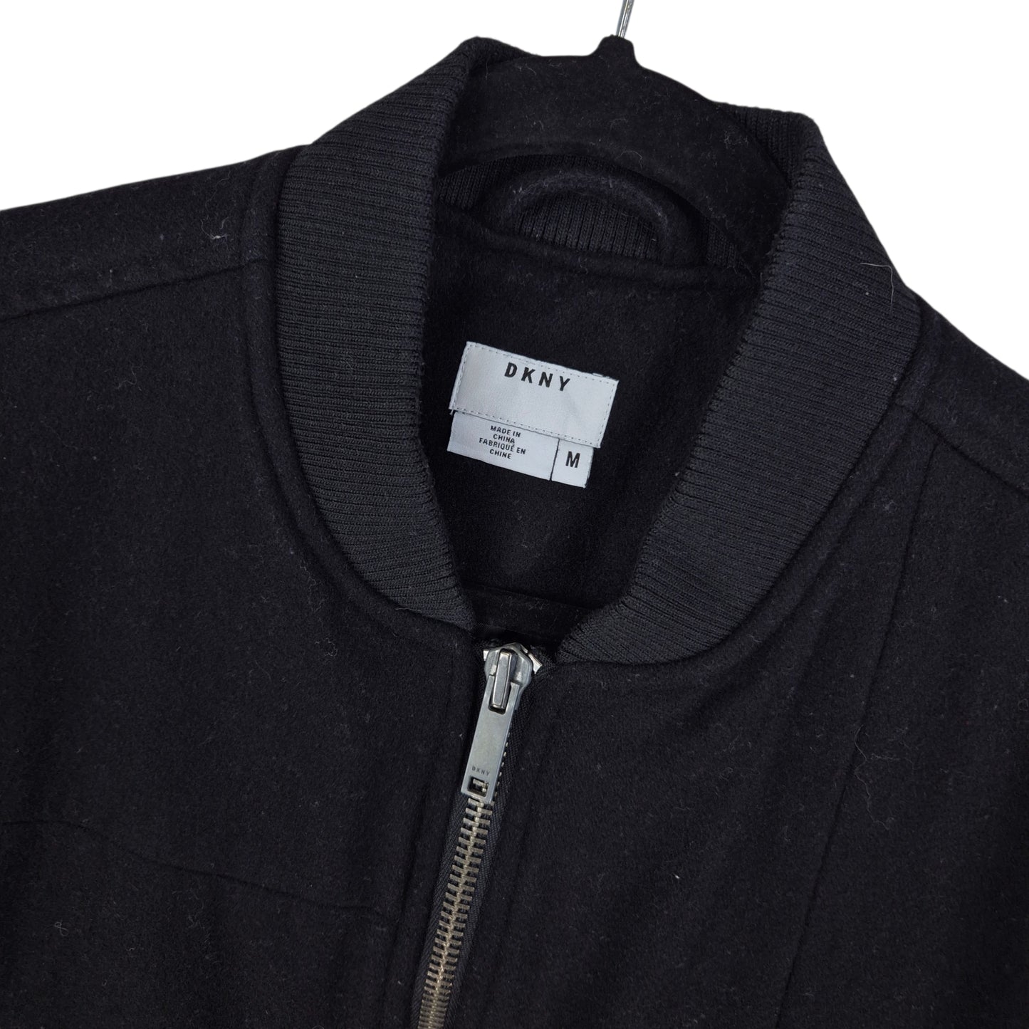 DKNY Black Heavy Bomber Jacket Size M