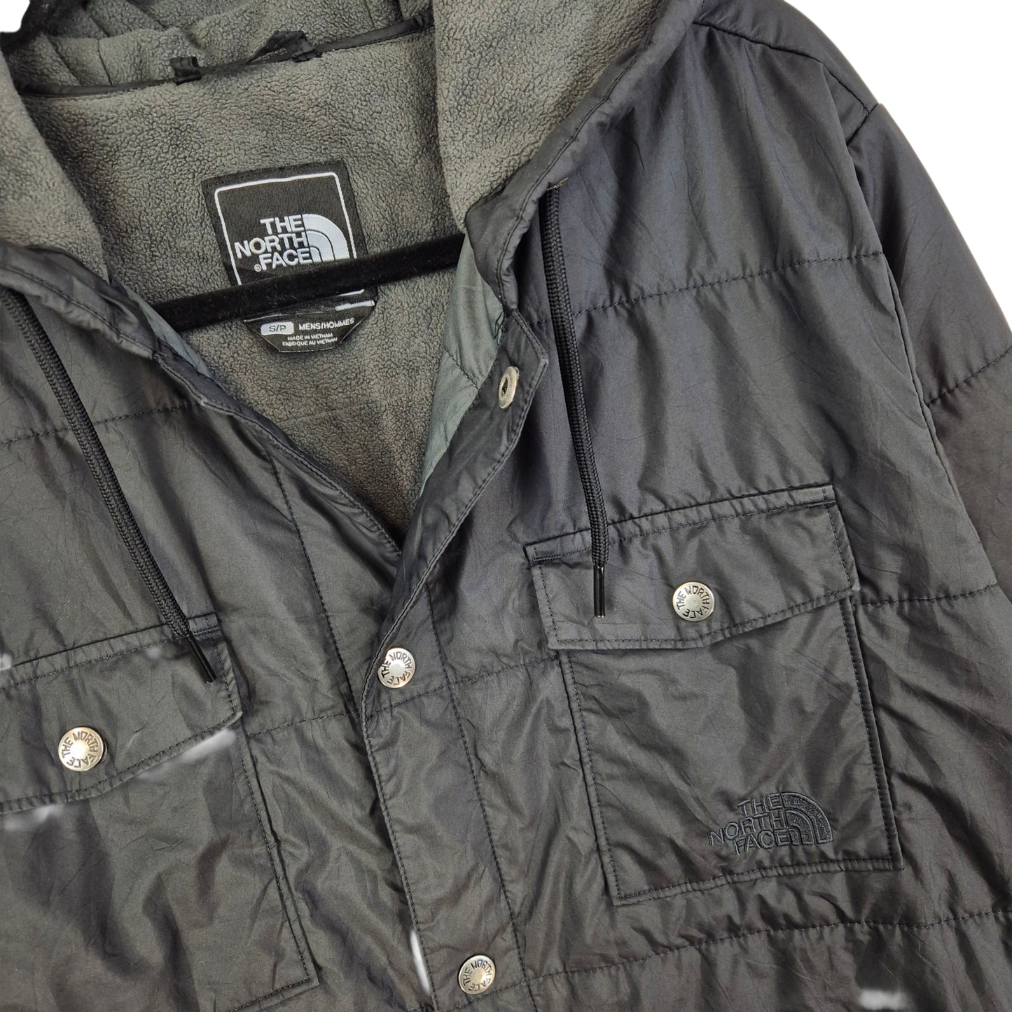 The North Face Black Padded Button Jacket Size S