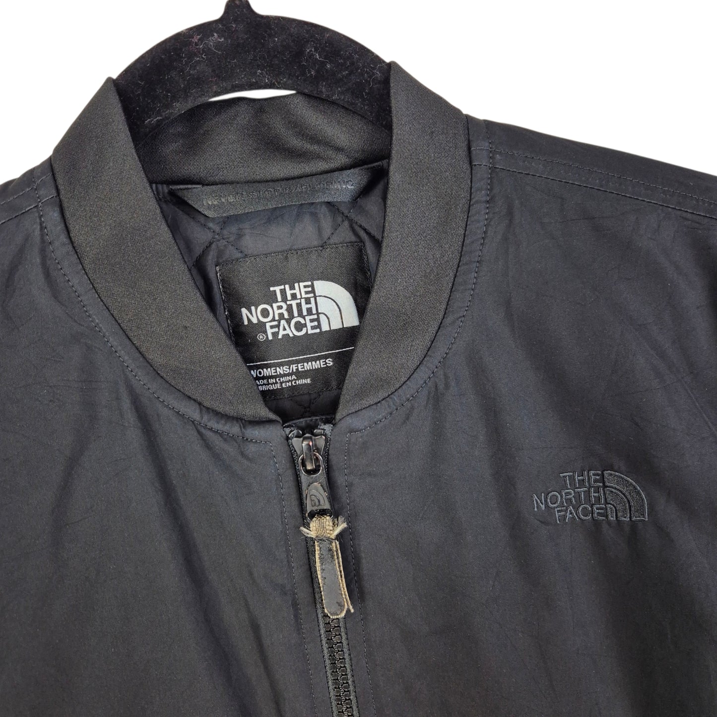 The North Face Womens Black Quilted Bomber Jacket Size M