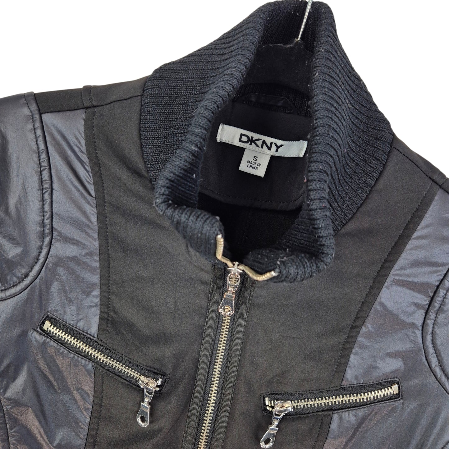 DKNY Womens Black Utility Jacket Size S