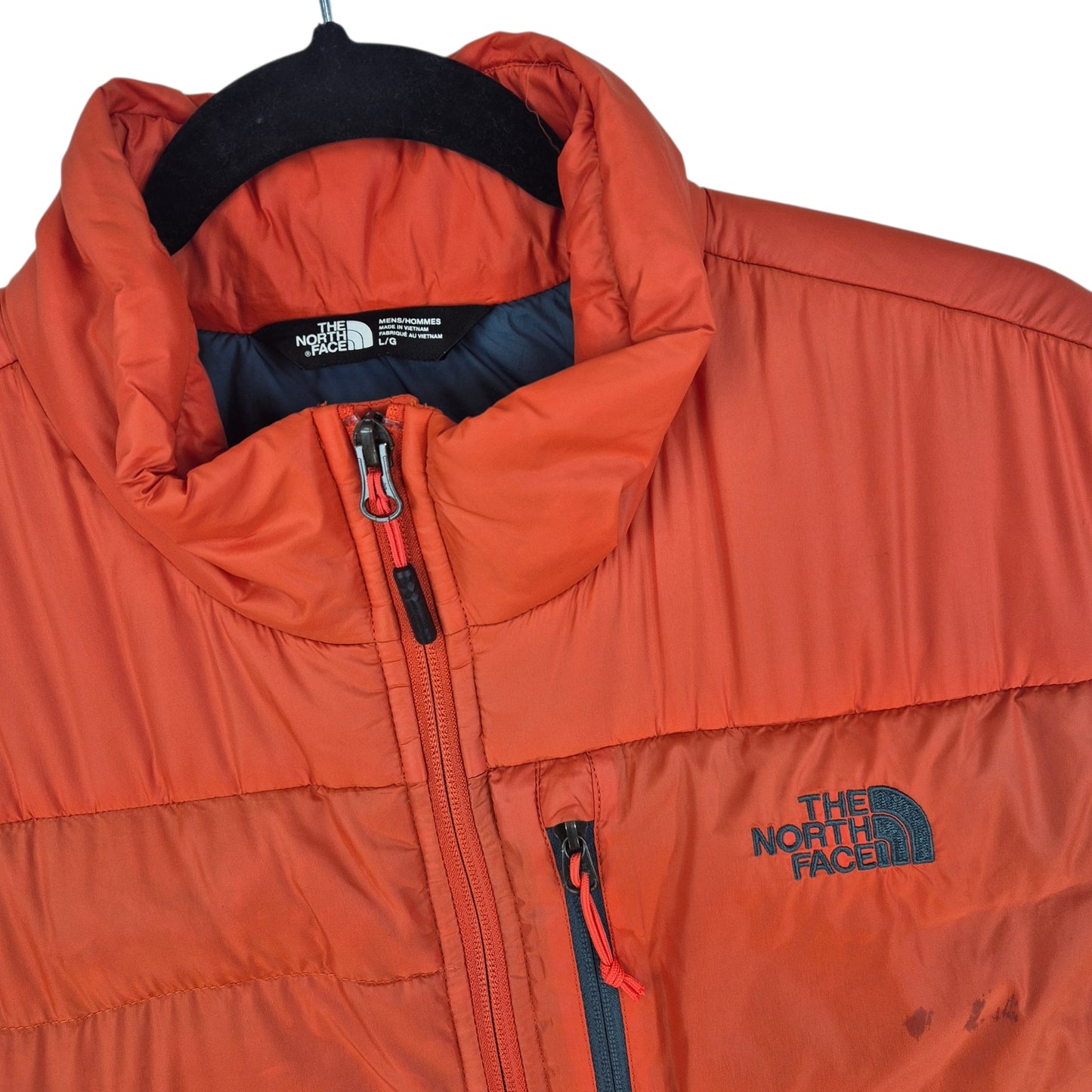 The North Face Orange Padded Vest Size L