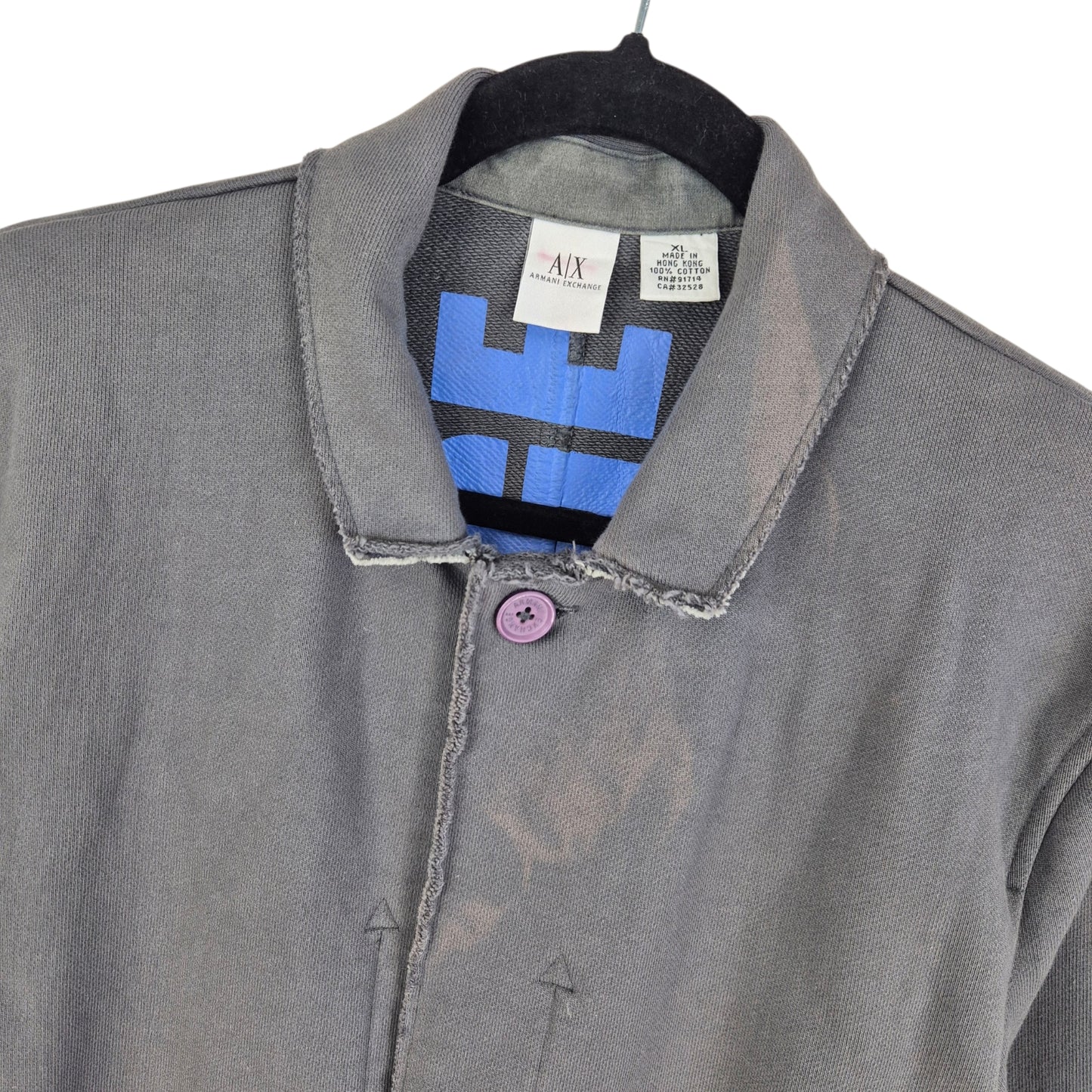 Armani Exchange Grey Heavy Button Jacket Size XL