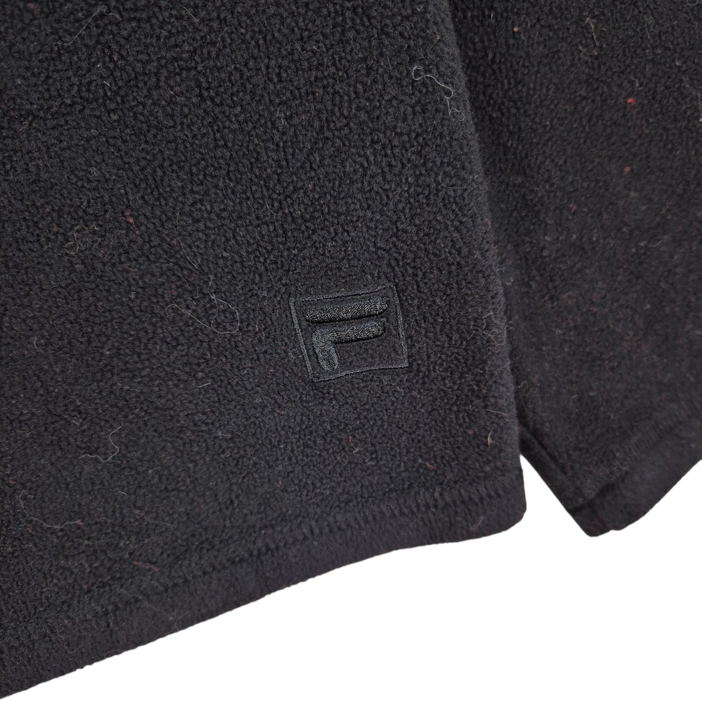 FILA Black Quarter Zip Fleece Jumper Size 2XL