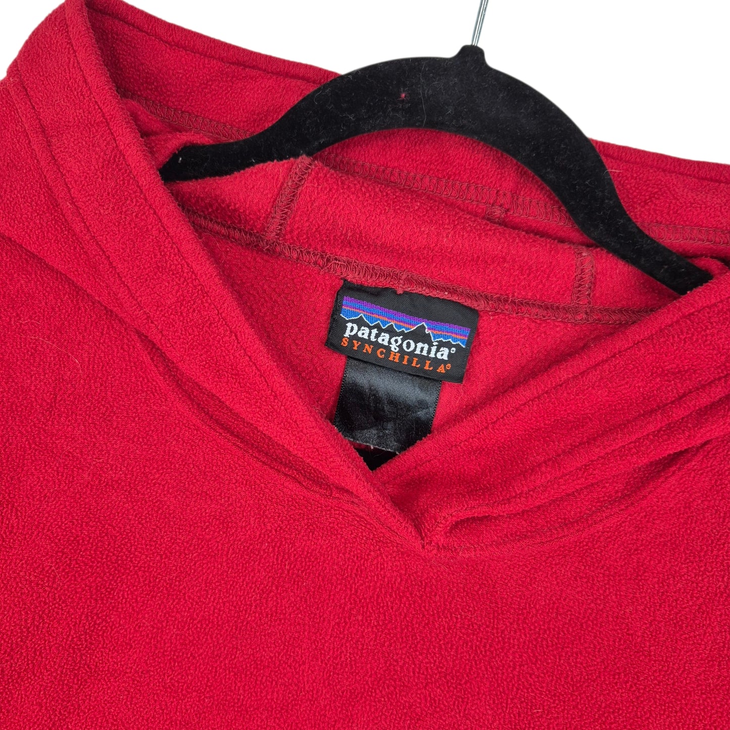 Patagonia Synchilla Red Fleece Hoodie Size L
