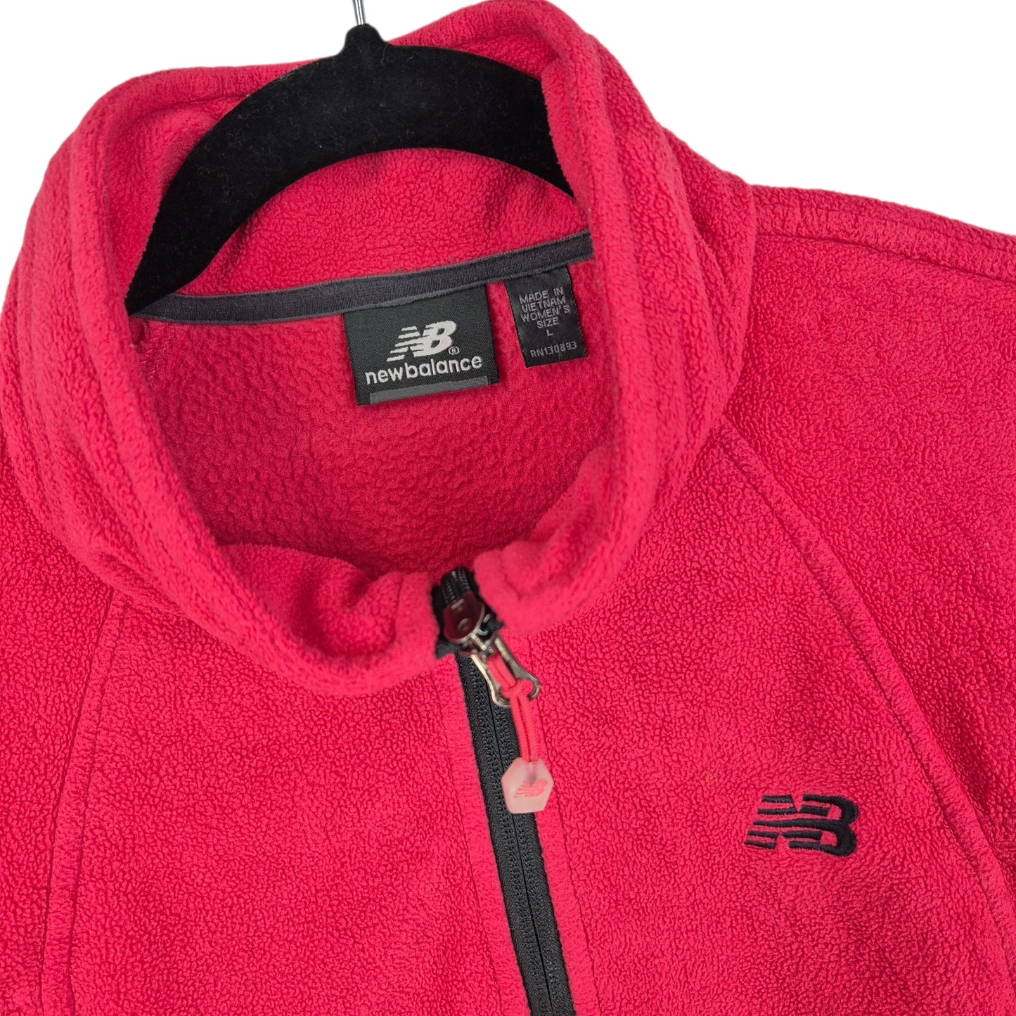 New Balance Womens Hot Pink Fleece Zip Jumper Size L