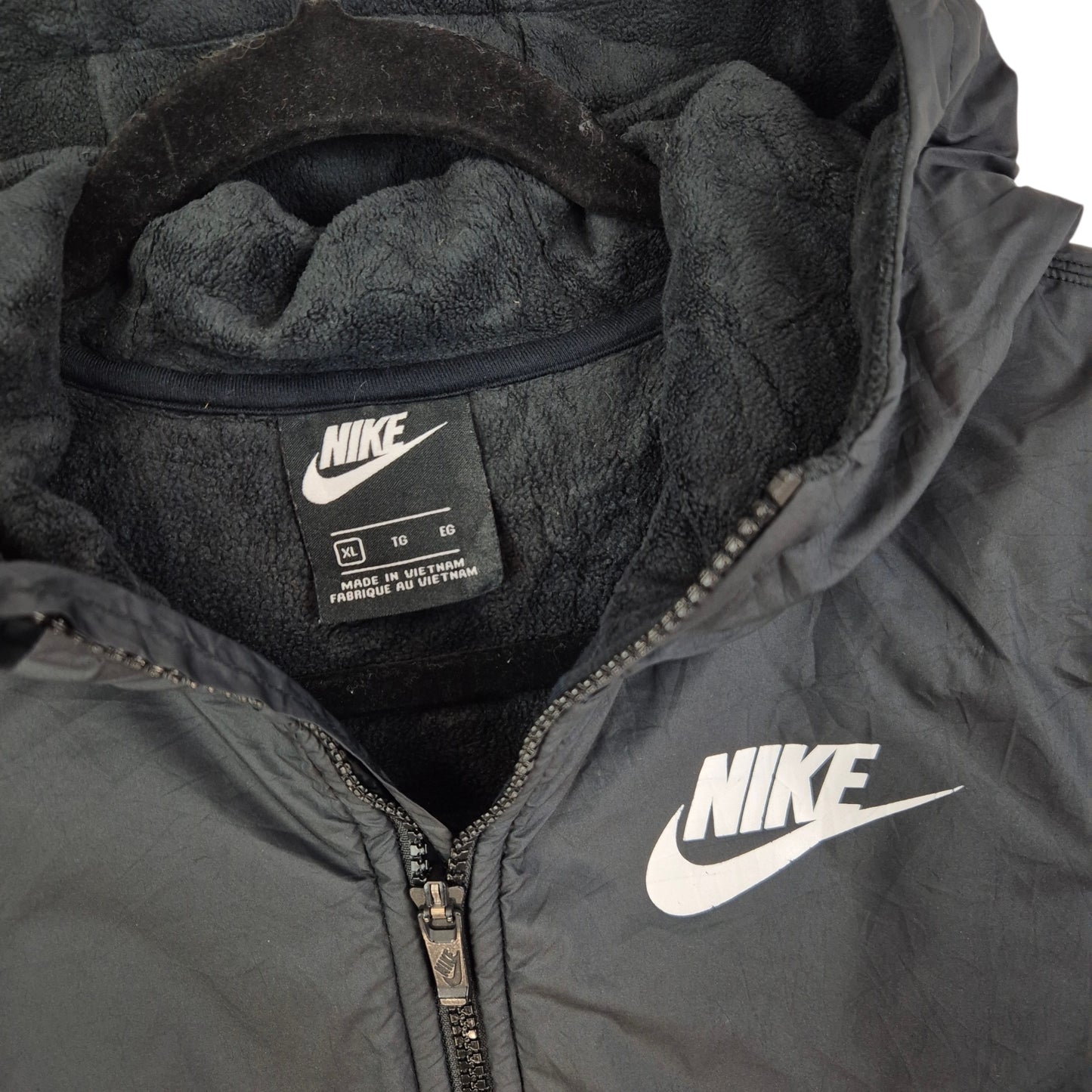 Nike Womens Black Fleece Zip Jumper Size XL