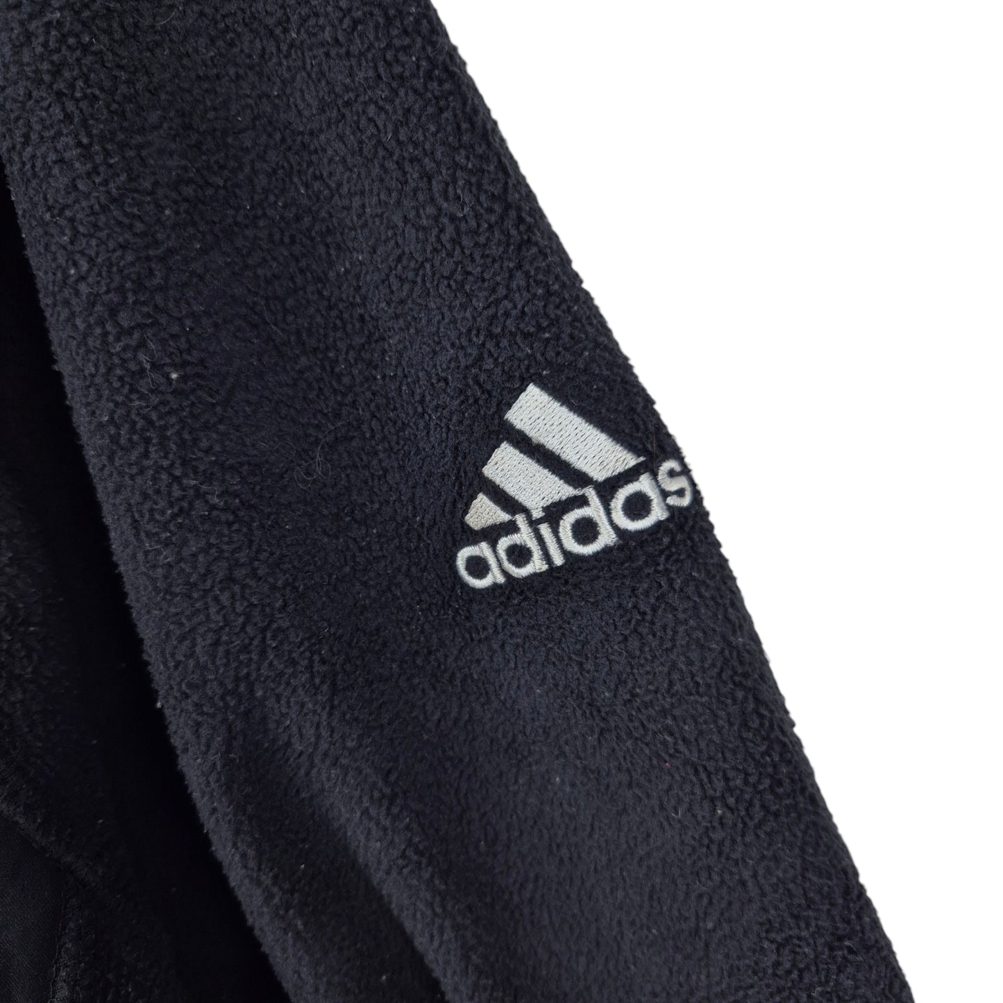 Vintage Adidas 2000's Black Climawarm Fleece Zip Jumper Size L