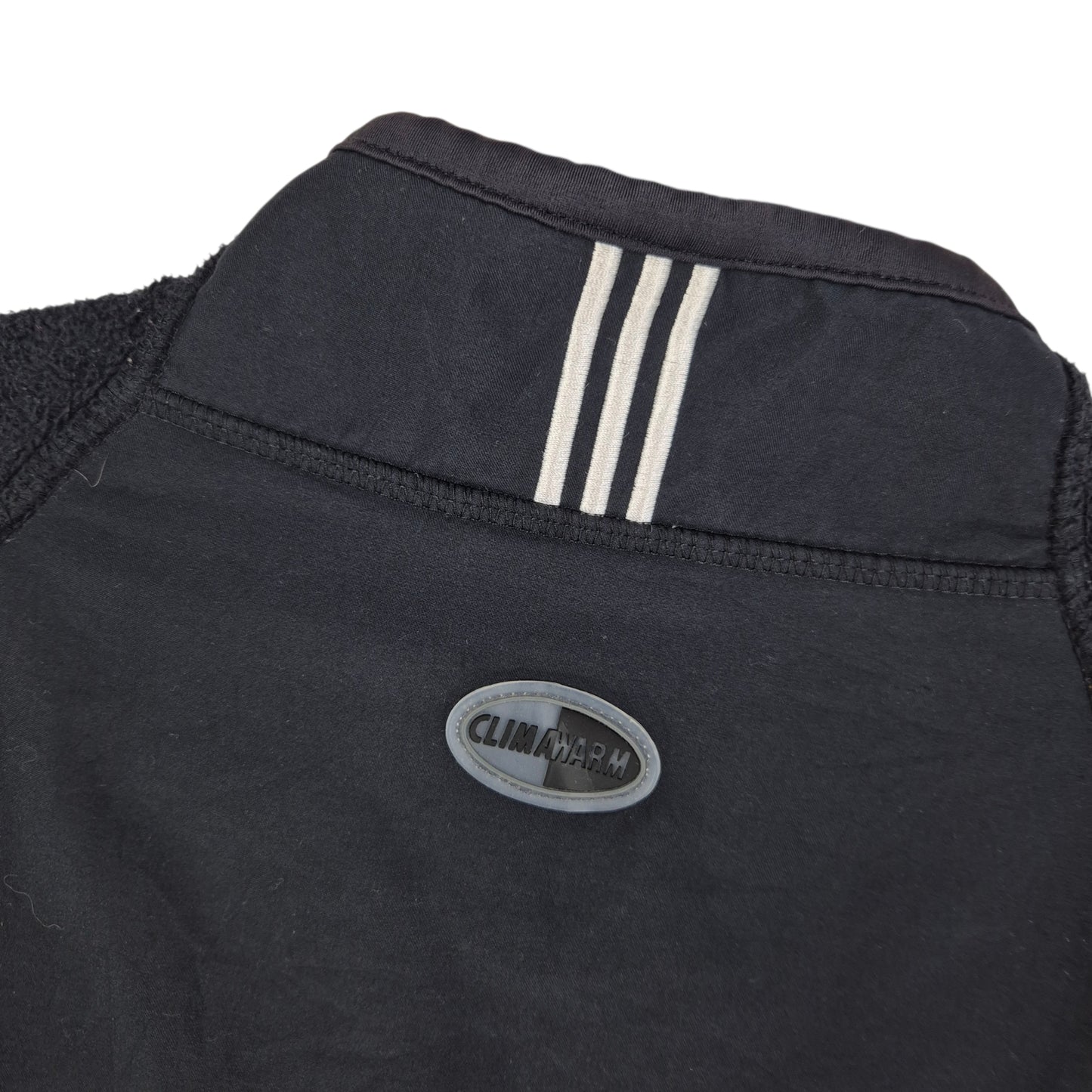 Vintage Adidas 2000's Black Climawarm Fleece Zip Jumper Size L