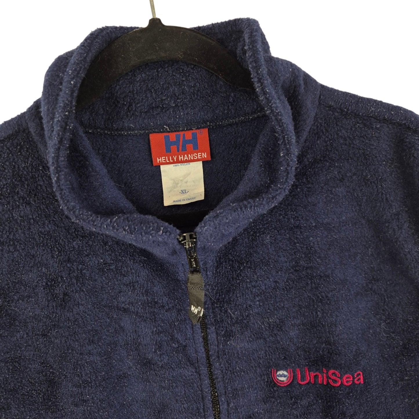 Vintage Helly Hansen 90's Dark Blue USA Made Fleece Vest Size XL