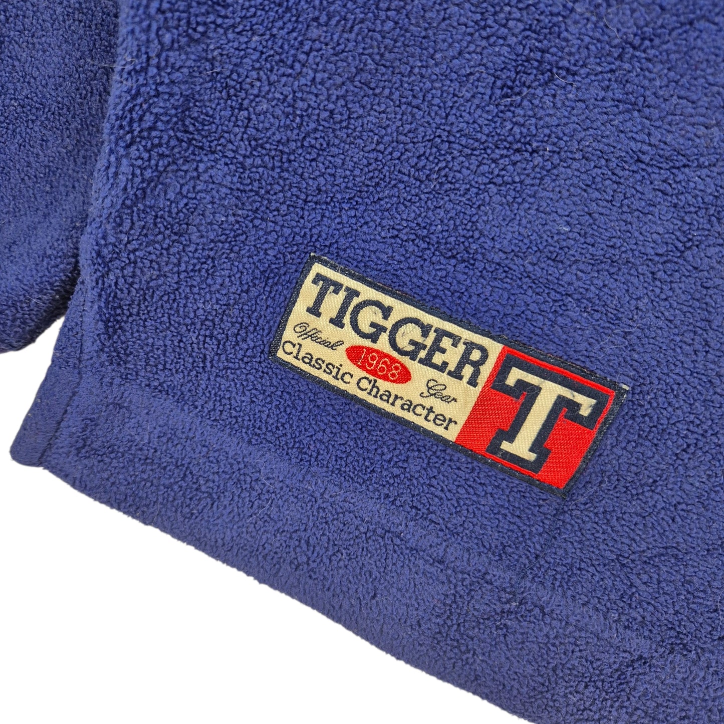 Vintage Disney 90's Blue Quarter Zip Tigger Fleece Jumper Size M