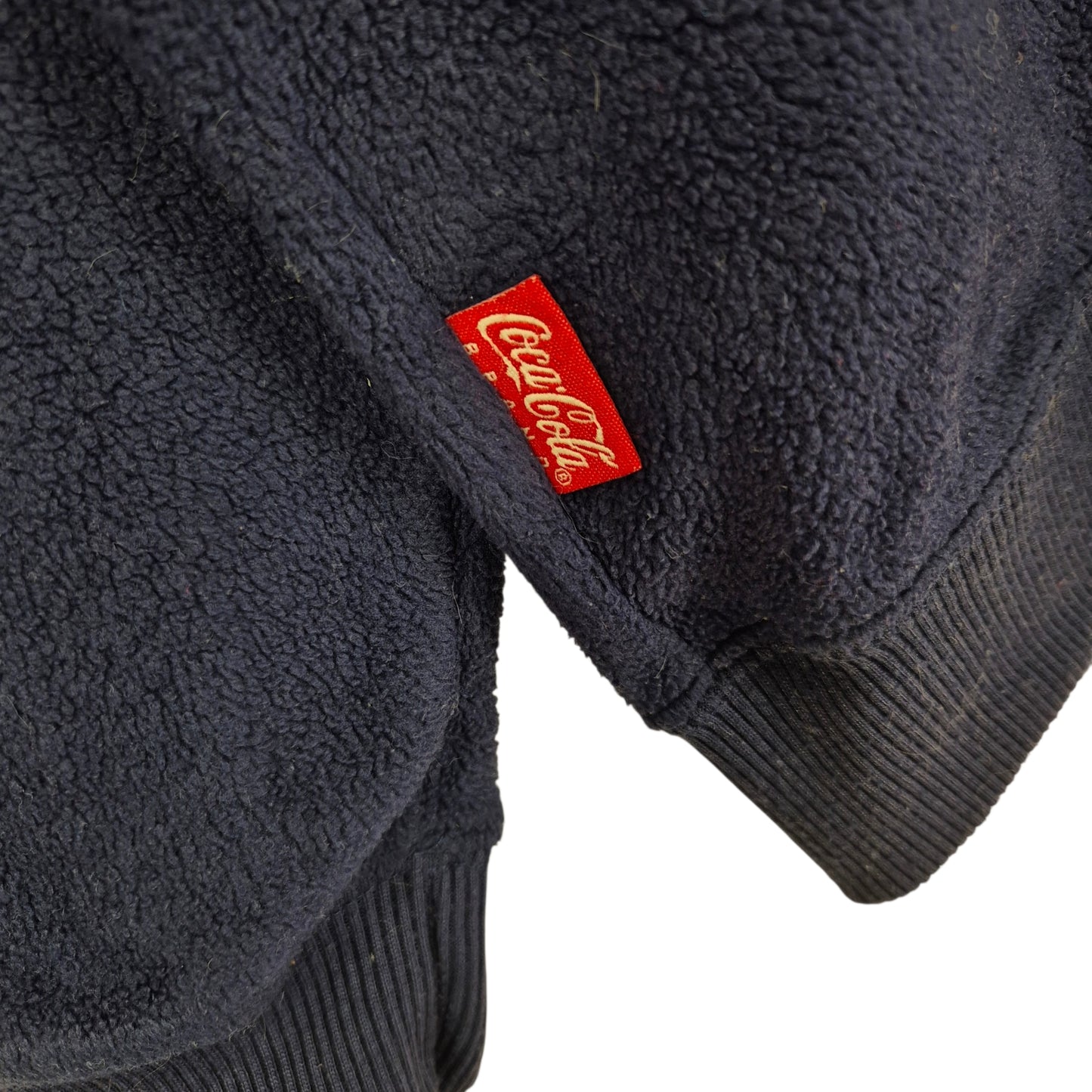 Vintage Coca Cola 90's Dark Blue Crewneck Fleece Jumper Size XL