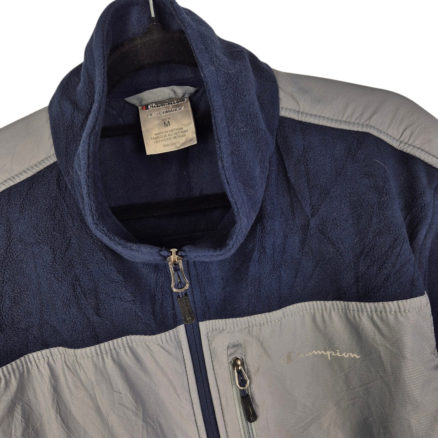Champion Dark Blue Fleece Zip Jumper Size M