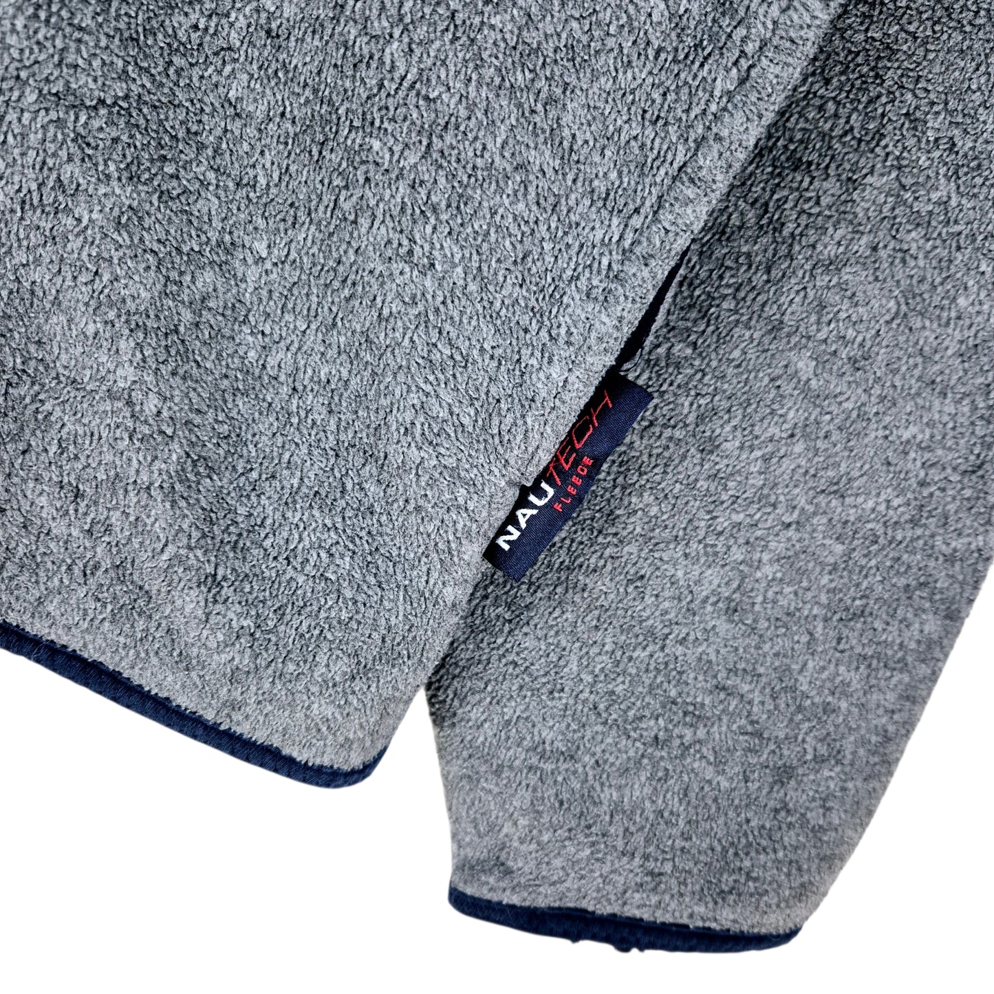 Nautica Grey Half Zip Fleece Jumper Size M