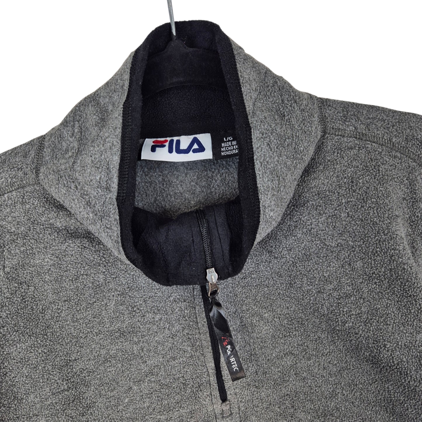 FILA Grey Quarter Zip Fleece Jumper Size L