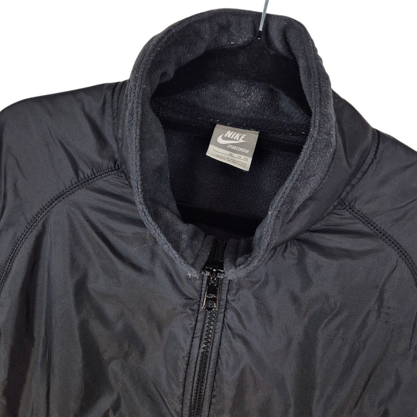 Vintage Nike 2000's Black Fleece Zip Jumper Size XL