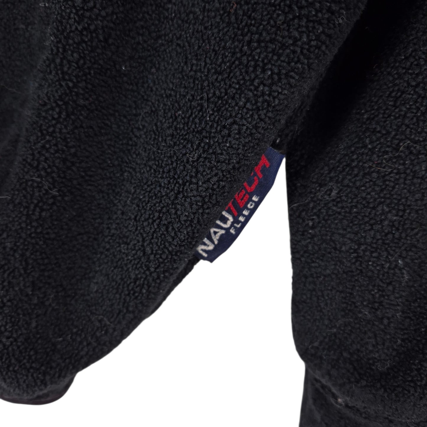 Vintage Nautica Competition 90's Black Embroidered USA Fleece Jumper Size XL