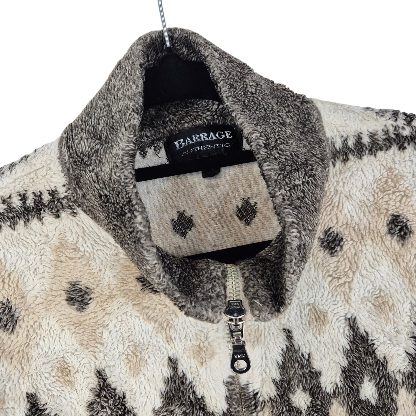 Vintage Barrage Authentic 90's Womens Light Brown Fleece Jumper Size M