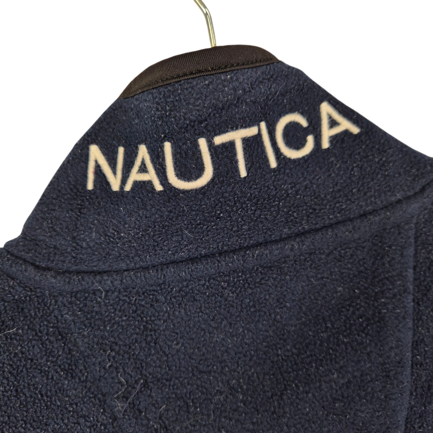 Nautica Dark Blue Quarter Zip Fleece Jumper Size XL