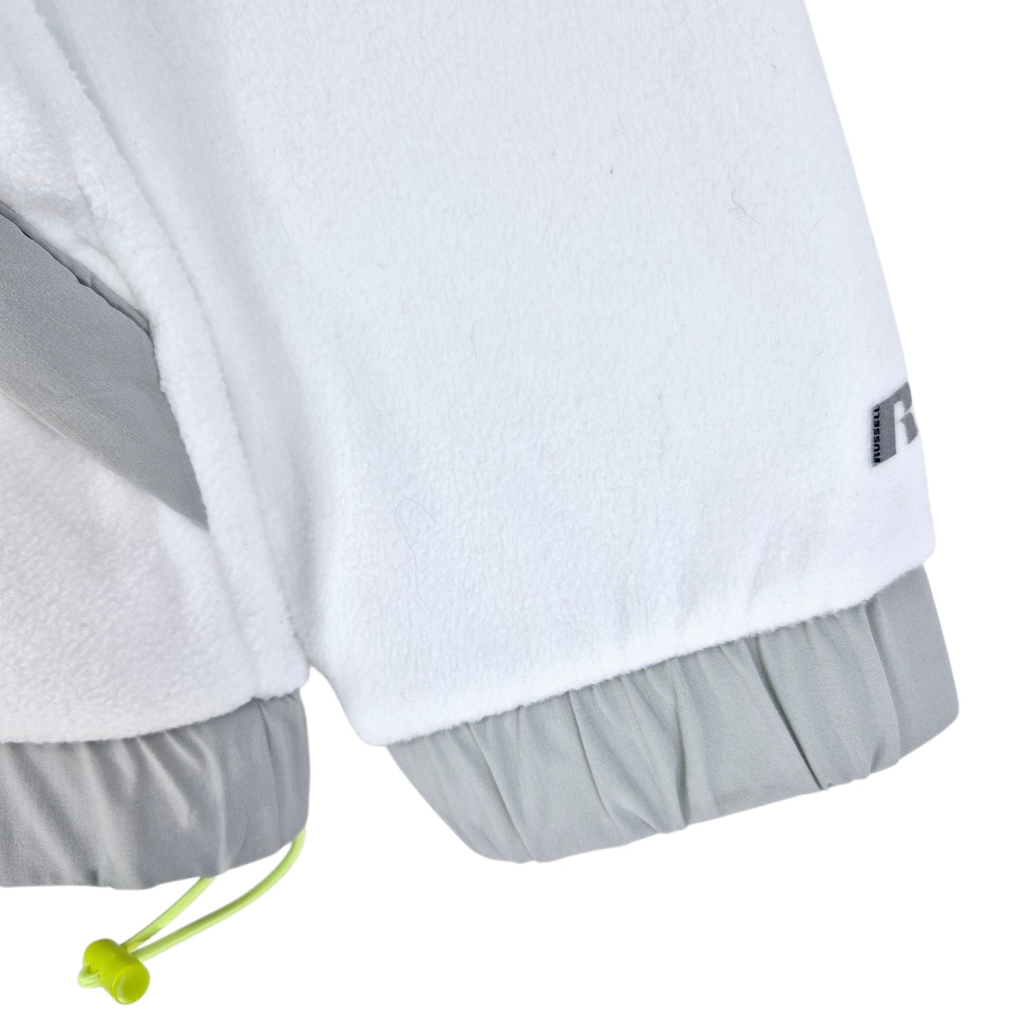 Russell Athletic White Fleece Zip Hoodie Size L