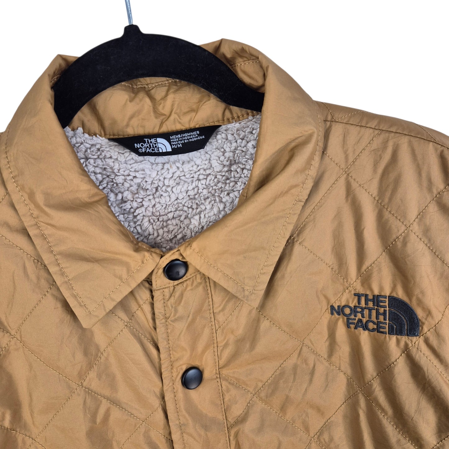 The North Face Brown Fleece Padded Button Jacket Size M