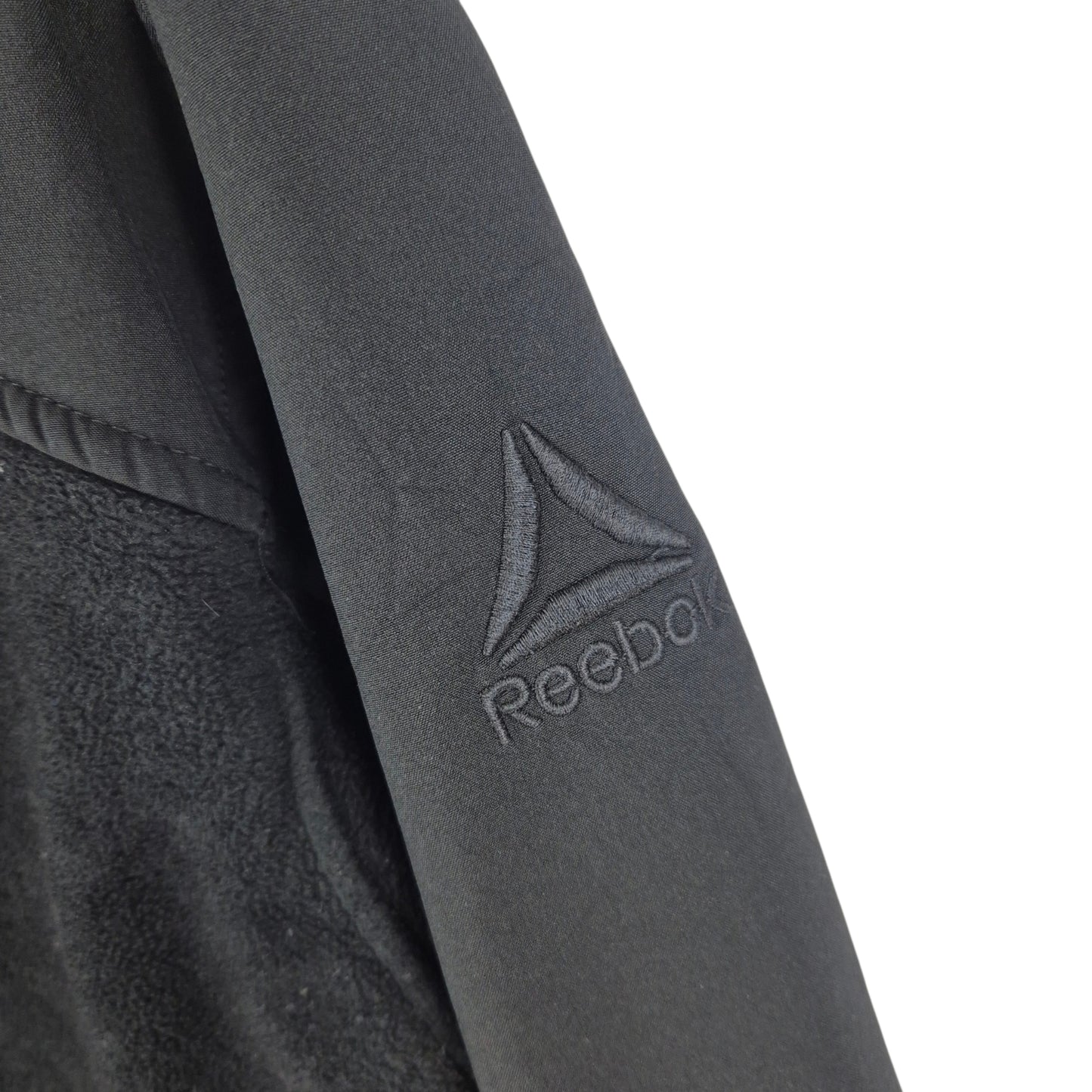 Reebok Black Hooded Fleece Zip Jumper Size M