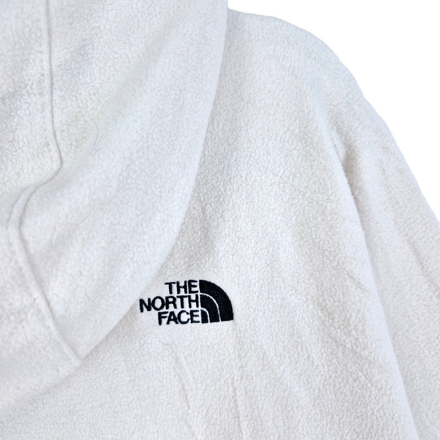 The North Face Womens Cream White Fleece Hoodie Size M
