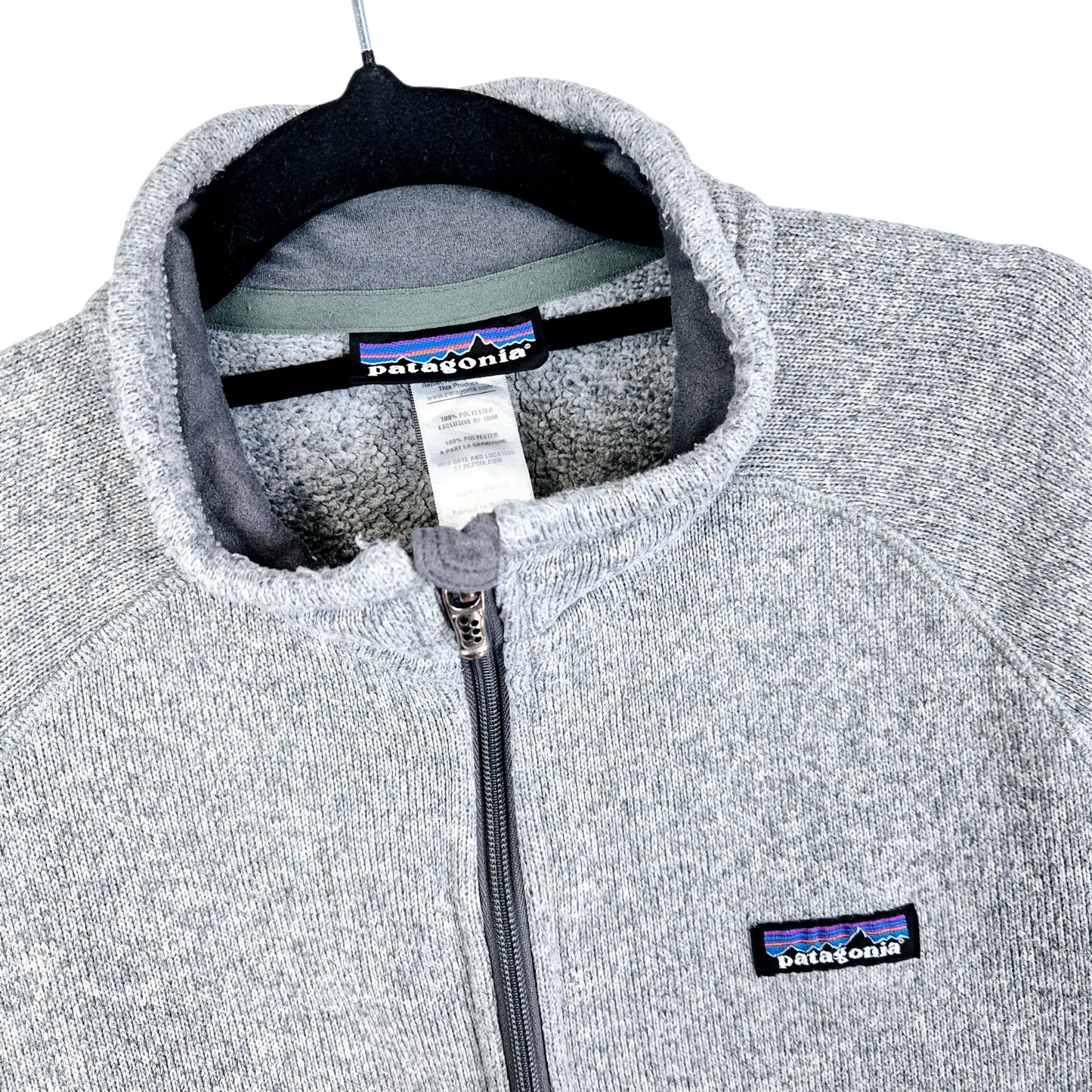 Patagonia Grey Fleece Zip Jumper Size M