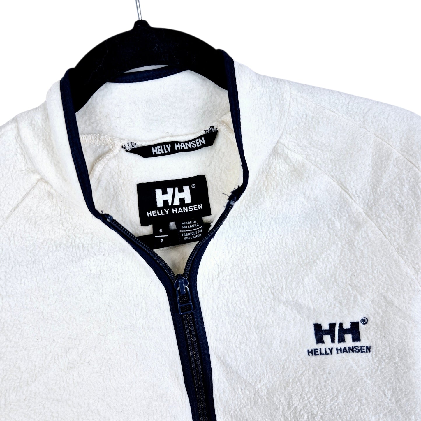 Helly Hansen Womens Cream White Fleece Zip Jumper Size S