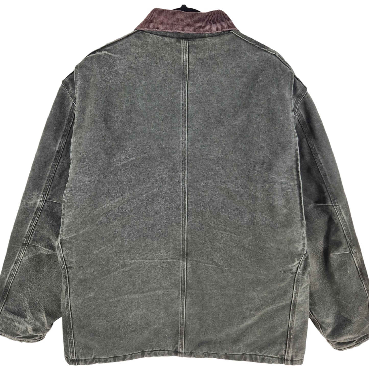 Vintage Carhartt 90's Khaki Green Extra Heavy Quilted Denim Jacket Size L