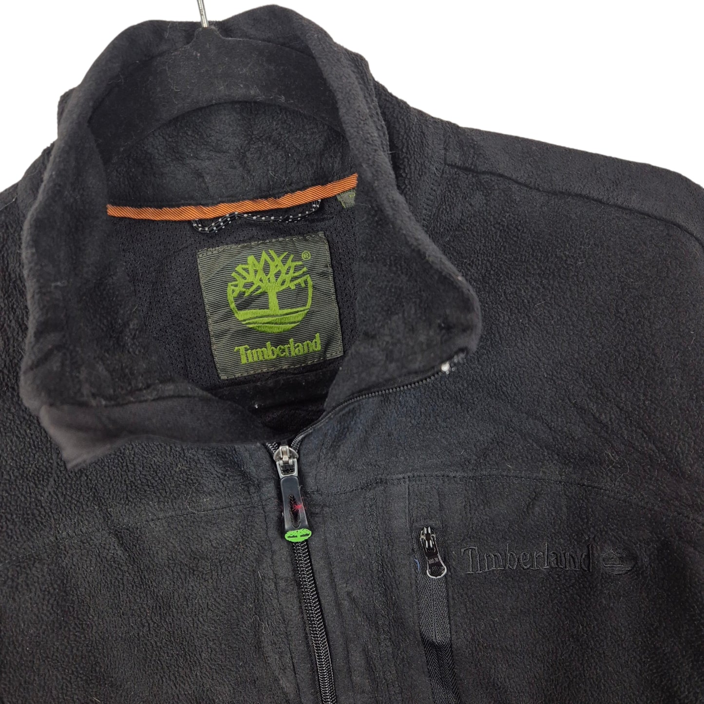 Timberland Black Fleece Zip Jumper Size M